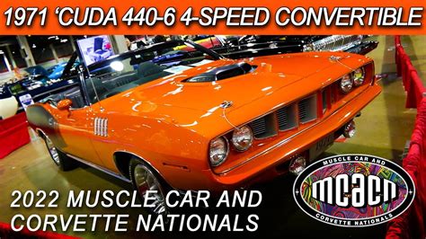 1971 Plymouth Cuda 440 4 Speed Convertible Muscle Car And Corvette Nationals 2022 Mcacn Youtube