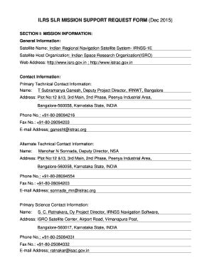 Fillable Online Ilrs Gsfc Nasa Ilrs Slr Mission Support Request Form