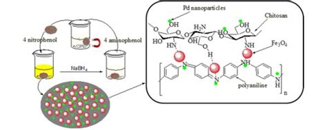 钯纳米粒子修饰的磁性聚苯胺 壳聚糖纳米复合材料，可增强4 硝基苯酚的催化还原molecular Catalysis X Mol
