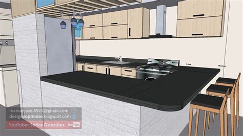 Diseño de Cocina Con SketchUp Resultado Realista YouTube