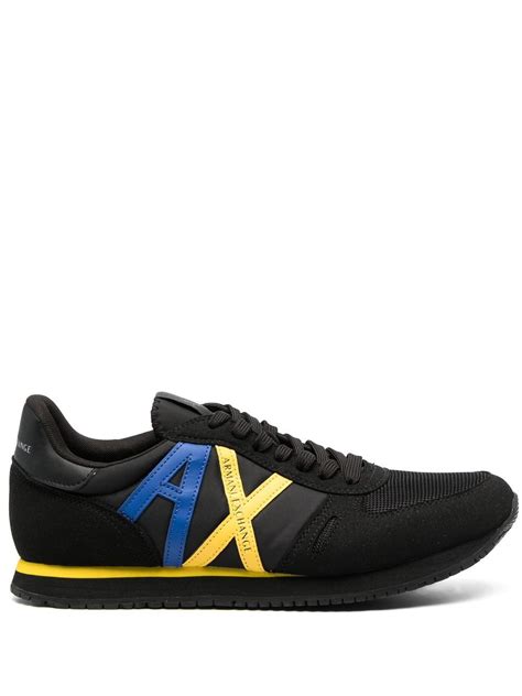 Armani Exchange Two Tone Logo Sneakers Farfetch