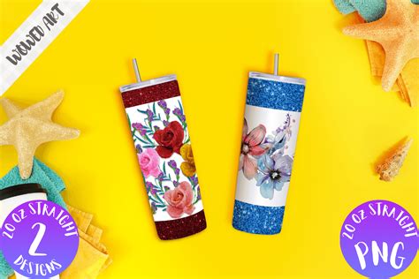 Glitter 20 Oz Skinny Tumbler Wrap Graphic By Wowed Art · Creative Fabrica