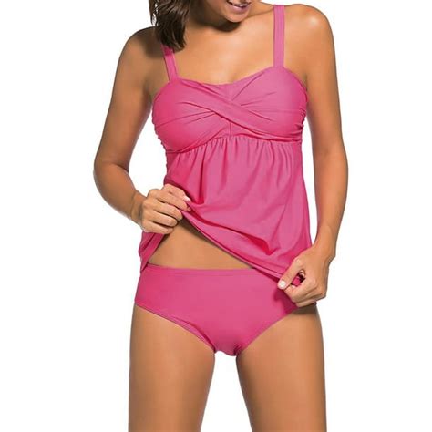 Sidefeel 2pcs Swimsuits For Women Tankini Swimsuit Spaghetti Strap