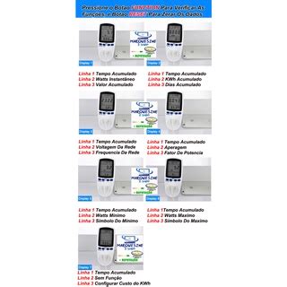 Medidor De Consumo Energia Tomada Casa Bivolt Wattimetro Voltimetro