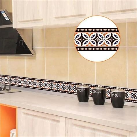 Bathroom Border Tile Stickers / TureClos Home Luxurious Decoration ...