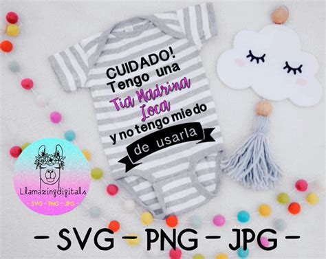 Cuidado Tengo Una Tia Madrina Loca Funny Svg Madrina Svg Etsy