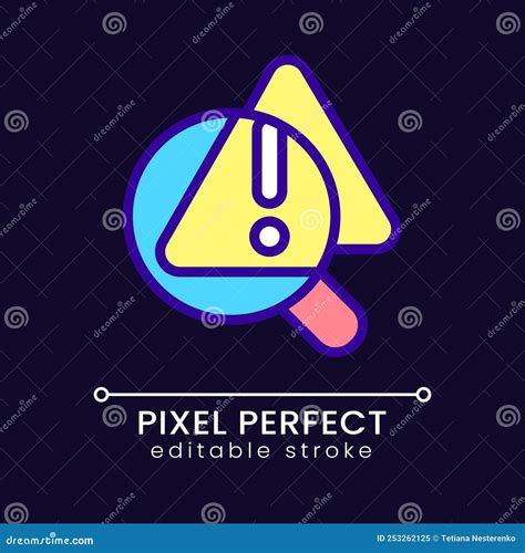 Problem Identification Pixel Perfect Rgb Color Icon For Dark Theme