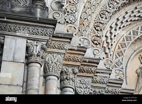 Decorated Church Columns Stock Photo Alamy