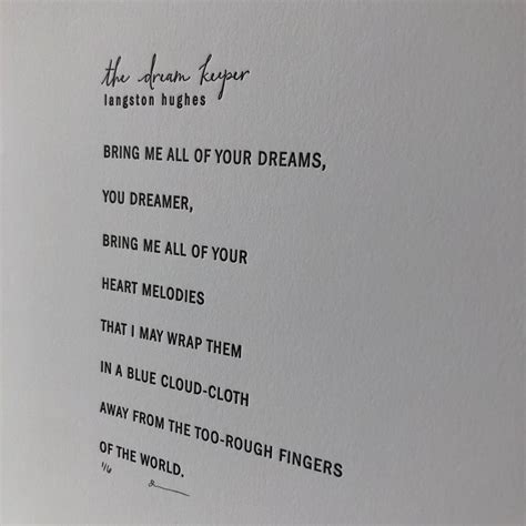 The Dream Keeper Langston Hughes The Permanent Collection