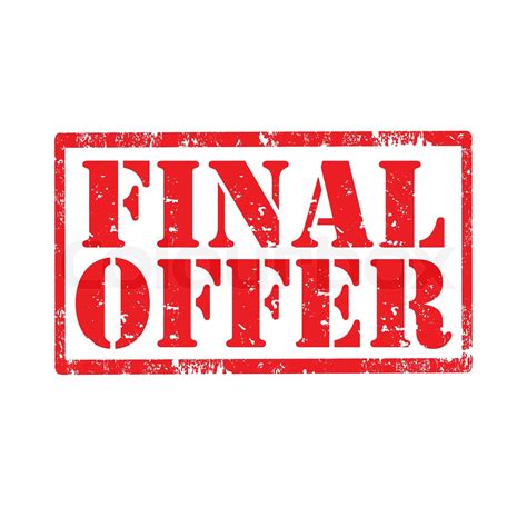 final offer stamp stock vector colourbox