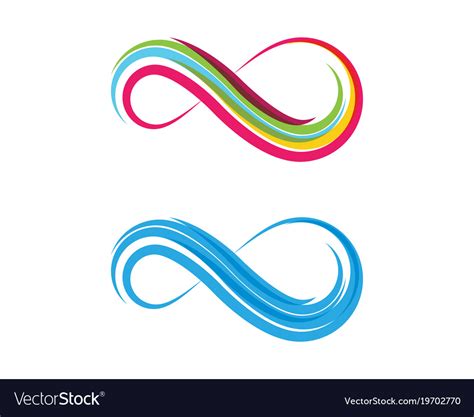 Infinity logo template design Royalty Free Vector Image