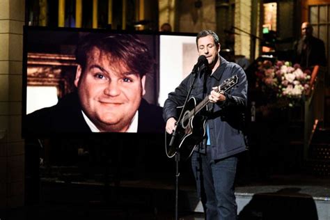 Adam Sandler pays tribute to Chris Farley on “SNL” - The Bozho