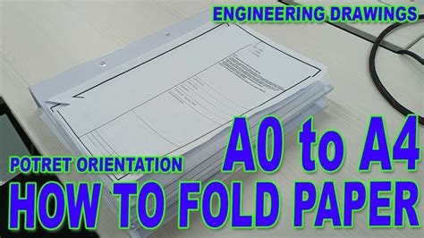 How To Fold Drawings Paper A0 To A4 Cara Lipat Lukisan A0 Ke A4