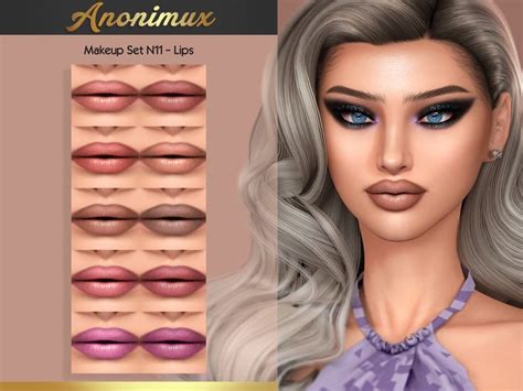 Anonimux Simmer S Makeup Set N Lips Makeup Set Makeup Cc Sims