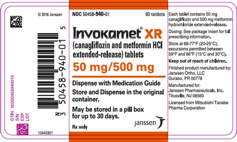 Dailymed Invokamet Canagliflozin And Metformin Hydrochloride Tablet