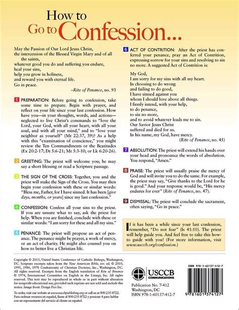 Catholic Confession Guide Printable