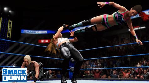 WWE 2K20 SMACKDOWN RAQUEL GONZALEZ DAKOTA KAI VS RHEA RIPLEY TEGAN