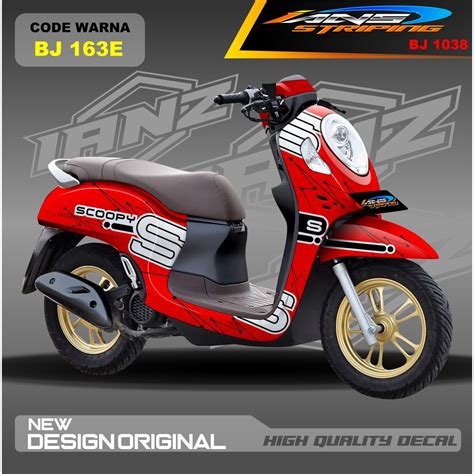 Jual Decal Sticker Scoopy Full Blok Motor Sticker Decal Honda Scoopy