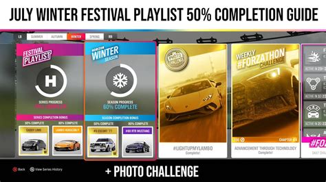 Forza Horizon 4 July Winter Festival Playlist 50 Completion FH4