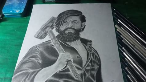 How To Draw KGF Yash Portrait YouTube