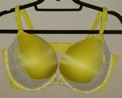 Victoria Secret Very Sexy Push Up Yellow Bra 38dd Rare Ebay