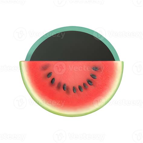 Ai Generated Fresh Watermelon Slice Isolated On Transparent Background