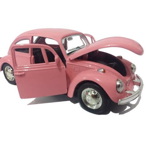 Carrinho Fusca Rosa De Ferro Beetle Miniatura Submarino