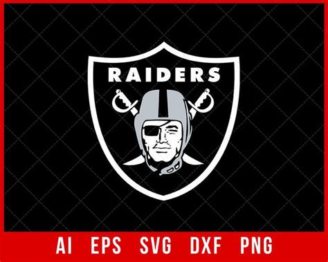 Las Vegas Raiders Logo T Shirt Silhouette NFL SVG PNG EPS DXF Cut File ...