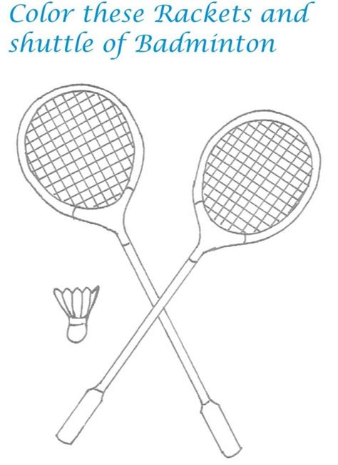 Coloriage Badminton 13 dessin gratuit à imprimer