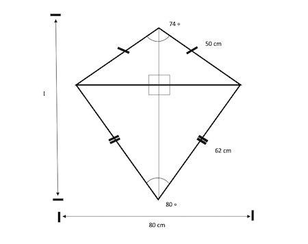 A kite has the dimensions indicated. What is the length of the kite ...