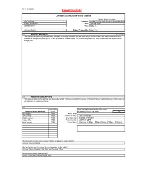 Fillable Online Johnson County Solid Waste District Fax Email Print