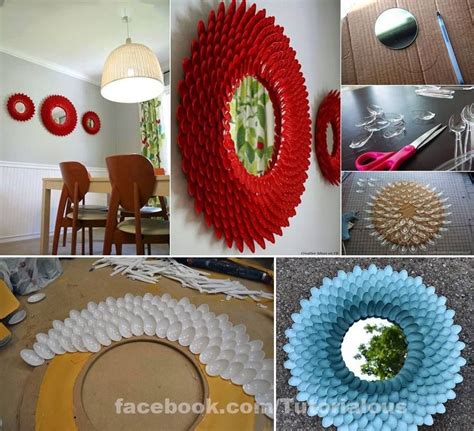 Plastic Spoon Frames Cool Texture Kreativ Basteln Diy Bastelideen