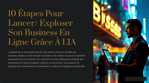 10 Étapes Pour Lancer Exploser Son Business En Ligne Grâce À L IA