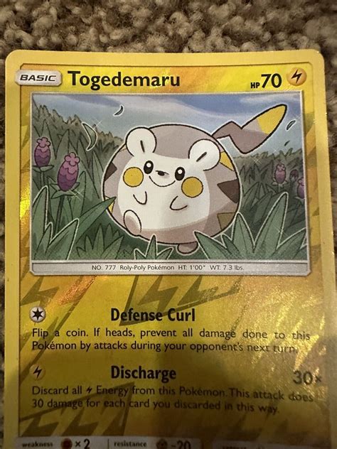 Pokémon Tcg Togedemaru Sun And Moon 53 149 Reverse Holo Common For Sale