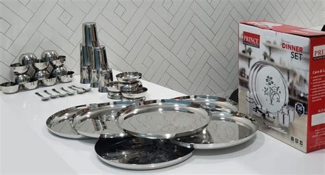 Piece Stainless Steel Dinner Set At Rs Set Kitchen Utensils