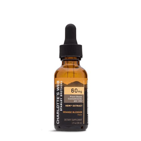 Charlotte’s Web, CBD Oil 60mg/1ml, Full Spectrum, Orange Blossom, 1oz, 1800mg CBD - CBD.market