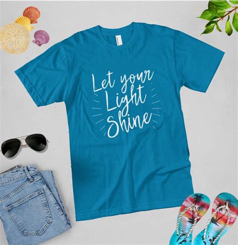 Let Your Light Shine T Shirt Short Sleeve Positive Vibes Etsy