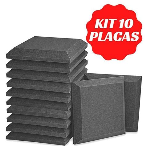 Kit 10x Placas anti som sala casa material anti chamas Armazém das