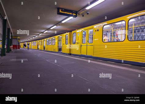 Berlin Germany June 29 2022 A Berlin U Bahn Train At The Platform