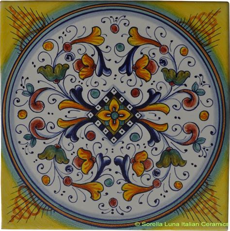 Hand Painted Italian Ceramic Tiles Deruta Italian Ceramics Italian