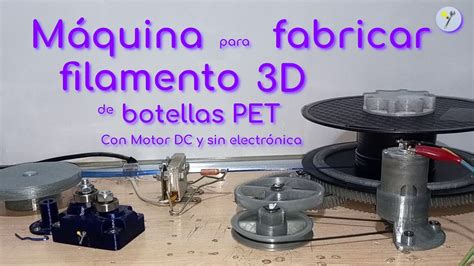 Máquina para fabricar filamento 3D de botellas PET motor DC y sin