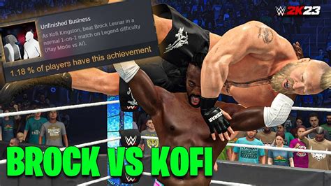 Brock Lesnar Vs Kofi Kingston Wwe K Unfinished Business