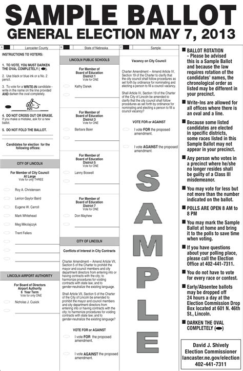 Nebraska Sample Ballots Grassroots In Nebraska