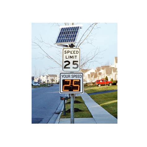 Solar Panel Aluminum Led Flashing Display Traffic Vehicle Speed Limit