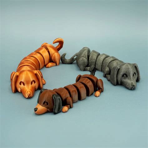 Wiener Dog Flexi Wiener Articulated Animal Dog Toy Dog Etsy