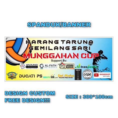 Cetak Spanduk Banner Baliho Desain Bebas Free Desain Lazada Indonesia