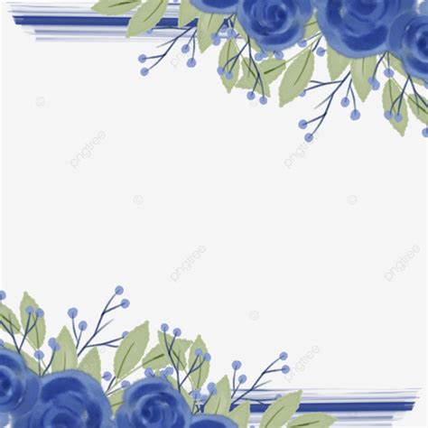 Blue Roses Flower Decorative Border, Borders, Frames, Blue Roses PNG ...