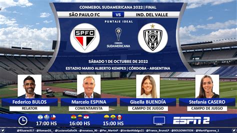 Puntaje Ideal EC On Twitter Sudamericana SPFC Vs