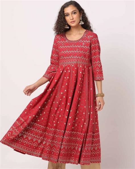 Buy Printed Anarkali Kurta Online At Best Prices In India Jiomart