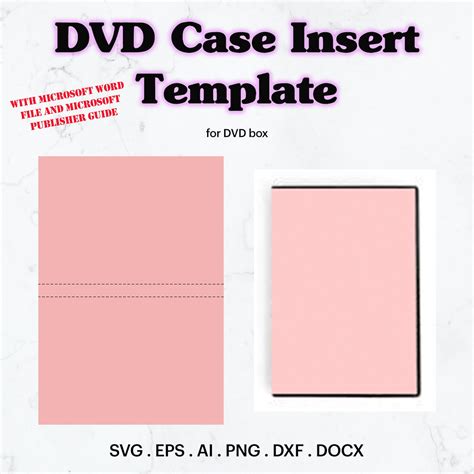 Dvd Case Insert Template Svg Dvd Label Template Blank Dvd Casel